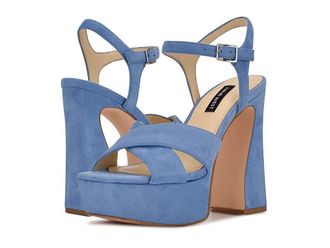 Nine West Glows 2 Womens Shoes Medium Blue Suede : 10 M