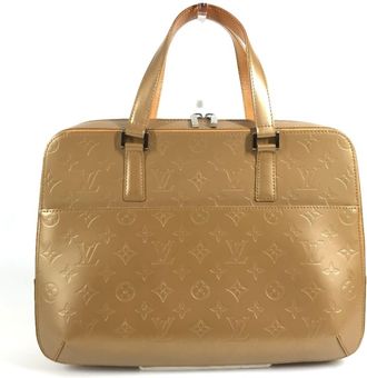 Louis Vuitton Ambre Beige Monogram Mat Leather Handbag Tote Bag (Pre-Owned)