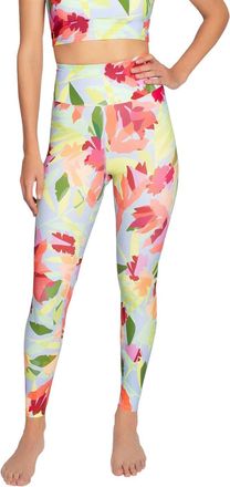 Nicole Miller High Rise Leggings In Oasis Light Blue