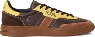 Polo Ralph Lauren Bedford su&egrave;de sneakers met zijstrepen - Bruin