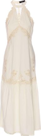 Twin-Set Long Dress With Embroidery