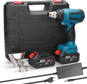 OEM Calentador De Aire Port&aacute;til Inal&aacute;mbrico, Bater&iacute;a De Litio Recargable, Herramienta De Calentamiento De Alta Temperatura Con 3 Boquillas Para Termoencog