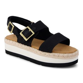 Toms Giana Textiele Vrouwen Zwarte Strand Sandalen