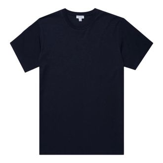 Sunspel T-Shirts, male, Blue, Size: XL Riviera T-Shirt