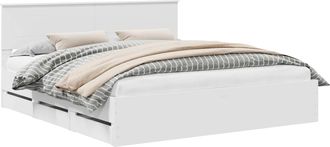 vidaXL Estructura De Cama Con Caj&oacute;n 180 X 200 Cm Madera Ingenieril Vidaxl