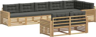 vidaXL Conjunto De Sof&aacute;s De Exterior 8 Uds. Blanco Y Antracita Vidaxl