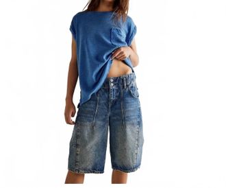 Free People Our Time Tee In Cobalt Blue