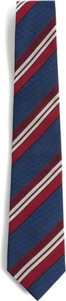 Valentino Garavani Cravatta in seta a righe Valentie - Blu