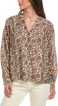 Brooks Brothers Linen-Blend Blouse