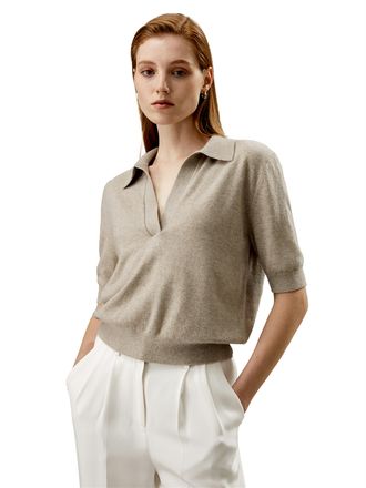 LilySilk Cashmere Polo Sweater for Women