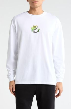 Malbon Golf Grateful Dead Gorse Long Sleeve Graphic T-Shirt in White at Nordstrom, Size Small