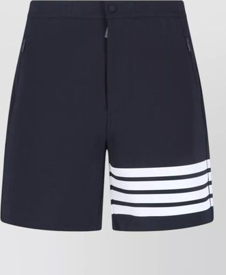 Thom Browne straight shorts striped detail side and back pockets