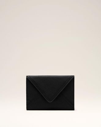 Ami Black Taurillon Leather Etienne Envelope Passport Holder Black - OS - Unisex