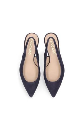 Ursula Mascar&oacute; Suede Pointed Toe Slingback in Blue at Nordstrom, Size 37.5