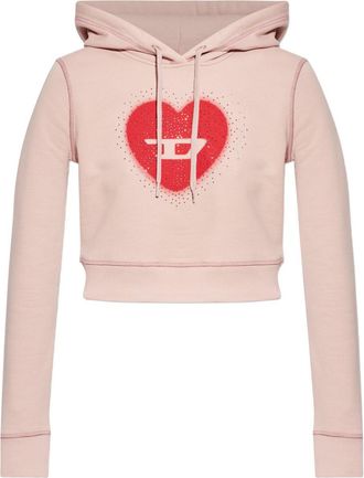 Diesel Sudadera con capucha de algod&oacute;n con coraz&oacute;n de Diesel