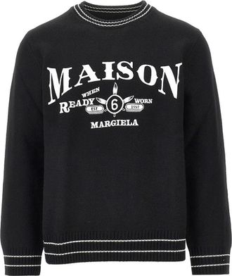 Maison Margiela Jersey Ready When Worn Embroidery - Knitwear - Hombre - Negro - L
