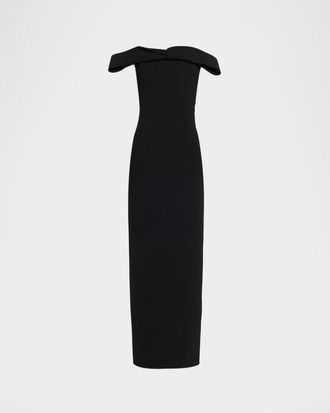 Rachel Gilbert Rydell Strapless Long Gown