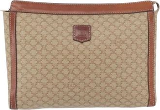 Celine Pre-owned Clutches, female, Beige, Size: ONE SIZE Pre-owned Canvas Clutch