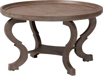 Baxton Studio Madrona French Country Antique Brown Wood Coffee Table