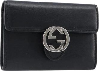 Gucci Pre-owned Lederen Sleutelhoes - Dames - Vintage Accessoires - Zwart - ONE Size - Leer - Vintage