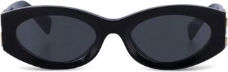 Miu Miu Eyewear Occhiali da sole ovali - Nero