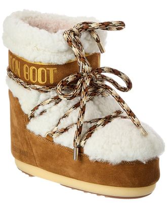 Moon Boot Icon Low Shearling Leather Boot