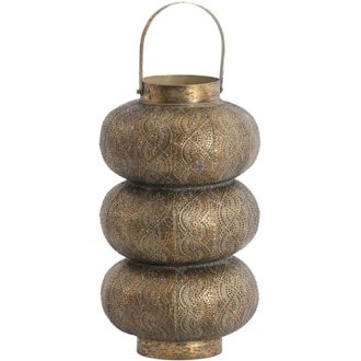 Light & Living Farolillo Light & Living Kaito En Marr&oacute;n Dorado - &Oslash;20x34 Cm