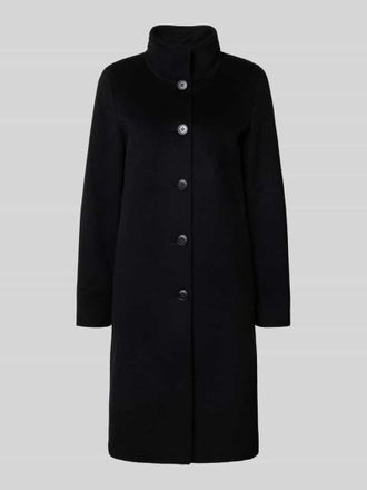 Fuchs Schmitt Wollmantel mit Stehkragen in Black, Größe 36