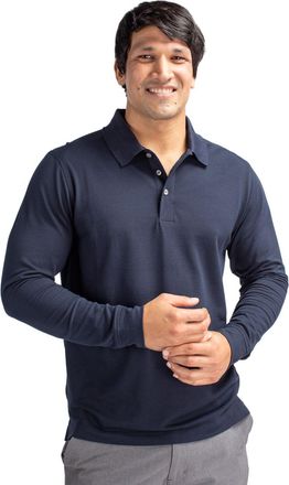 Cutter & Buck Advantage Tri-Blend Pique Mens Long Sleeve Polo