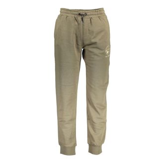 La Martina Broeken, Heren, Groen, L, Sportieve Groene Herenbroek Geborduurd Logo