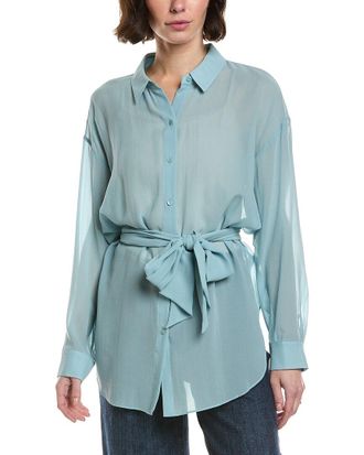 Eileen Fisher Eileen Fisher Classic Collar Silk Shirt