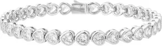 Untamed Petals Romy Crystal Bracelet in Metallic Silver at Nordstrom