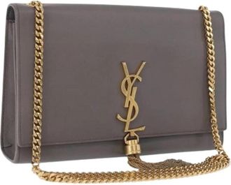 Saint Laurent Pre-owned Vintage Shoulder Bag - Dames - Vintage Schoudertas - Grijs - ONE Size - Leer - Vintage