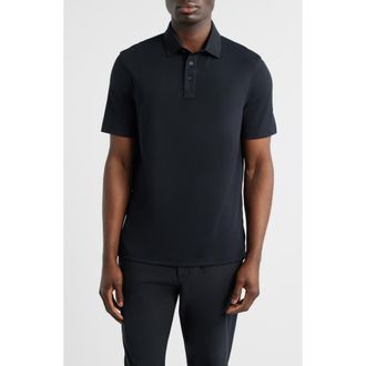G/Fore Essential Performance Piqu&eacute; Golf Polo in Onyx at Nordstrom, Size Xx-Large