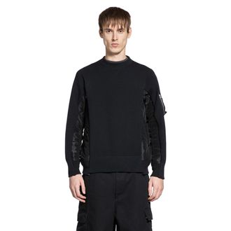 sacai Sponge Sweat x Nylon Twill Sweatshirt