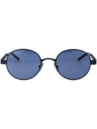 Givenchy logo-engraved round-frame glasses - men - Metal - 49 - Black