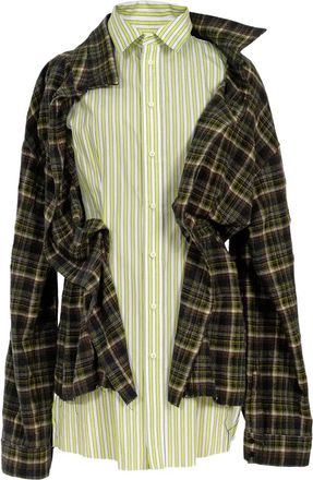 Natasha Zinko Gestreept overhemd - Groen