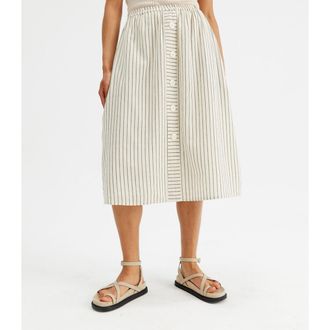 Compa&ntilde;&iacute;afant&aacute;stica Midi-Rock mit Streifen - Schwarz - COMPANIA FANTASTICA