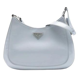 Prada Pre-owned Vintage Schoudertas - Dames - Pre-owned - Blauw - Maat: ONE Size Leer