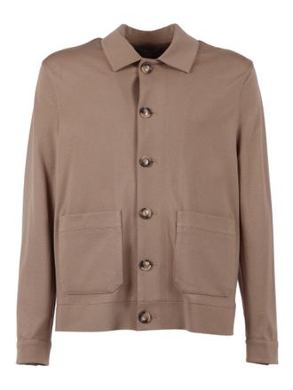 Circolo 1901 Brown Minimalist Shirt Casual Jacket