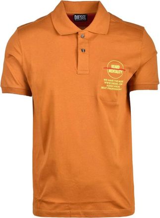 Diesel Tops, Heren, Oranje, S, Katoen, Polo