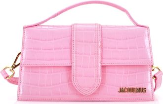 Jacquemus Le Grand Bambino Flap Bag Crocodile Embossed Leather