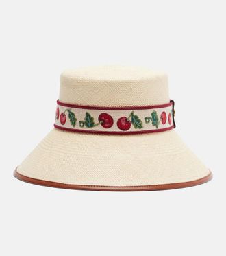 Valentino Sombrero de pescador Cherryfic de paja