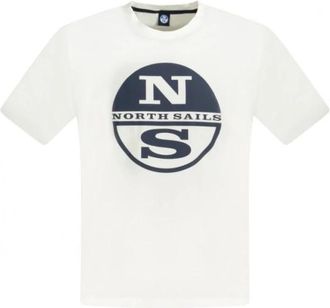 North Sails Maxi Logo T-shirt - Heren - T-shirts - Wit - 3XL - Katoen - Tops