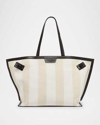 Proenza Schouler Days Striped Canvas Tote Bag