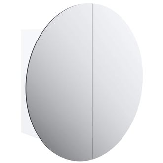 vidaXL Armario De Ba&ntilde;o Con Espejo Redondo Y Led Blanco 40x40x17,5 Cm Vidaxl
