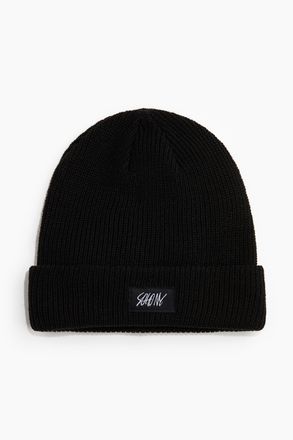 H&M Gerippte Beanie - Schwarz/Soho Ny