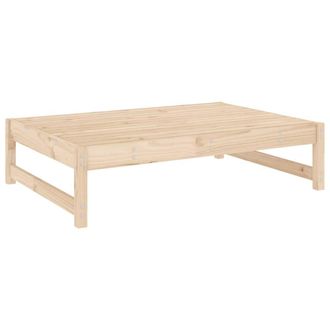 Berkfield Home Beautiful Garden Footstool 120x80 cm Solid Wood Pine in Beige