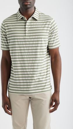 Scott Barber Prep Stripe Polo in Agave at Nordstrom, Size Xx-Large