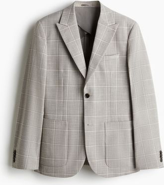 H&M Einreihiges Jackett in Regular Fit - Brown